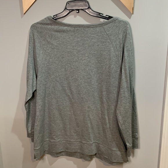 Bay studio, gray sweatshirt with black lace overlay size 1X - Picture 6 of 6